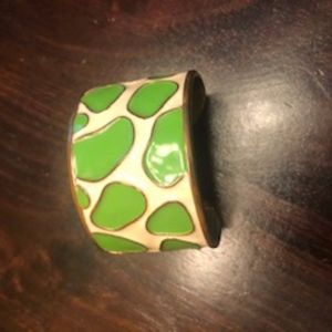 Lilly Pulitzer Vintage Green spotted Cuff bracelet
